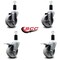 Service Caster 4'' Semi Steel Swivel 1-3/8'' Expanding Stem Caster Set 2 Total Lock Brakes, 4PK SCC-EXTTL20S414-SSS-2-S-2-138 - alternate 3